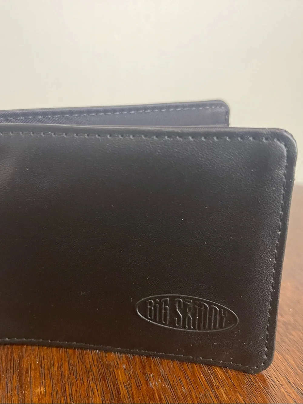 Men's Black Leather Fold Wallet - Card Holder - set of 2 wallets - money clip